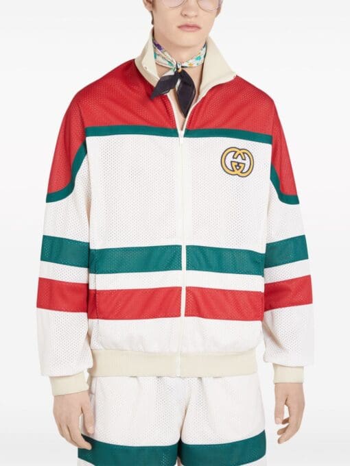 Gucci  GG logo-motif bomber jacket - Image 3