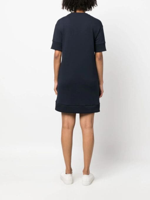 Armani Exchange  embroidered-logo jersey-fleece dress - Image 4