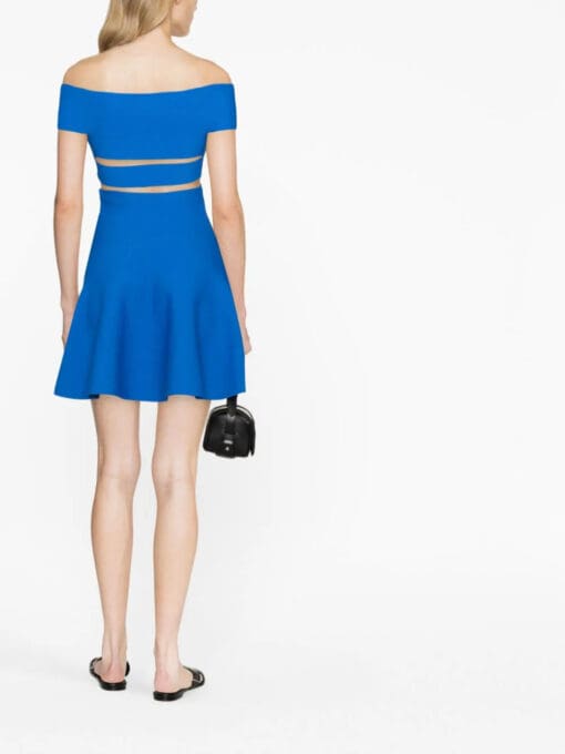 Alexander McQueen  off-shoulder cutout jersey minidress - Image 2