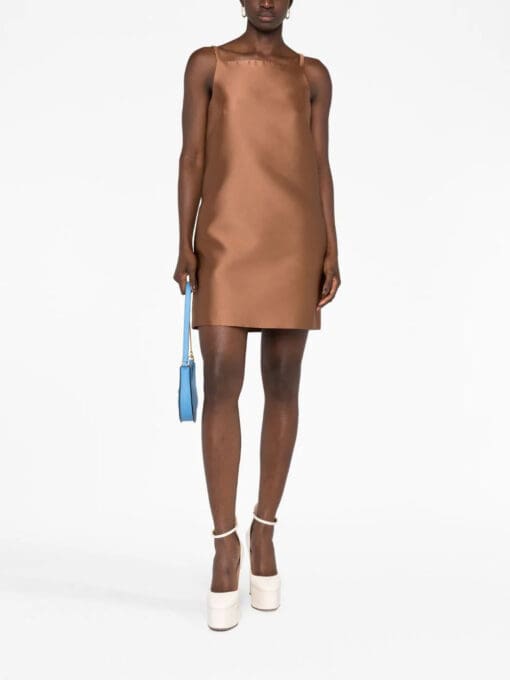 Valentino Garavani  square-neck silk minidress - Image 2