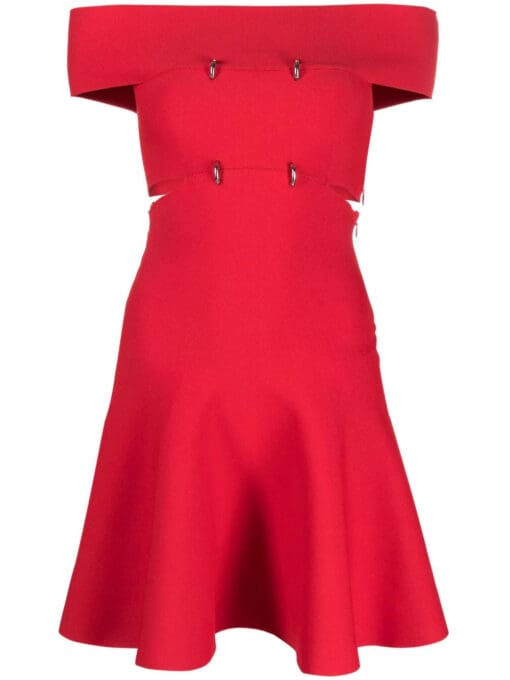 Alexander McQueen  off-shoulder cut-out minidress