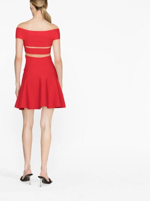 Alexander McQueen  off-shoulder cut-out minidress - Image 4