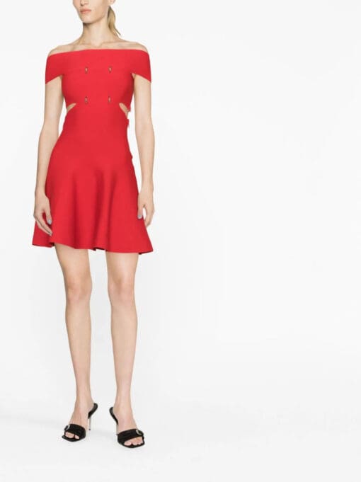 Alexander McQueen  off-shoulder cut-out minidress - Image 2