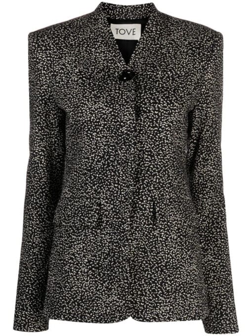 TOVE  Anais jacquard single-breasted blazer