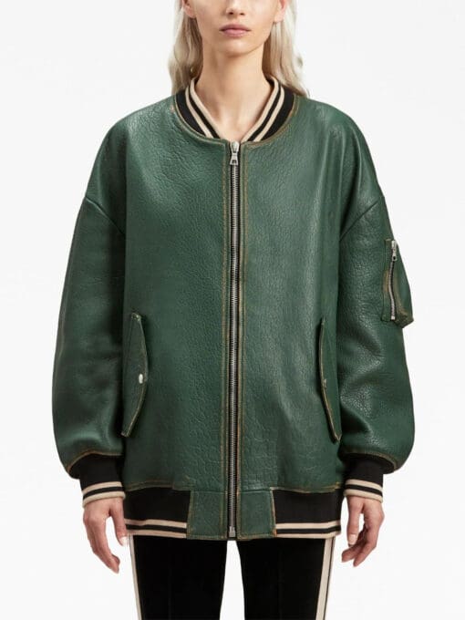 Palm Angels  Sunset leather bomber jacket - Image 3