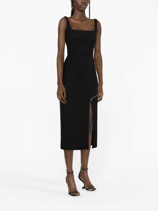 Alexander McQueen  zip-embellished midi dress - Image 4