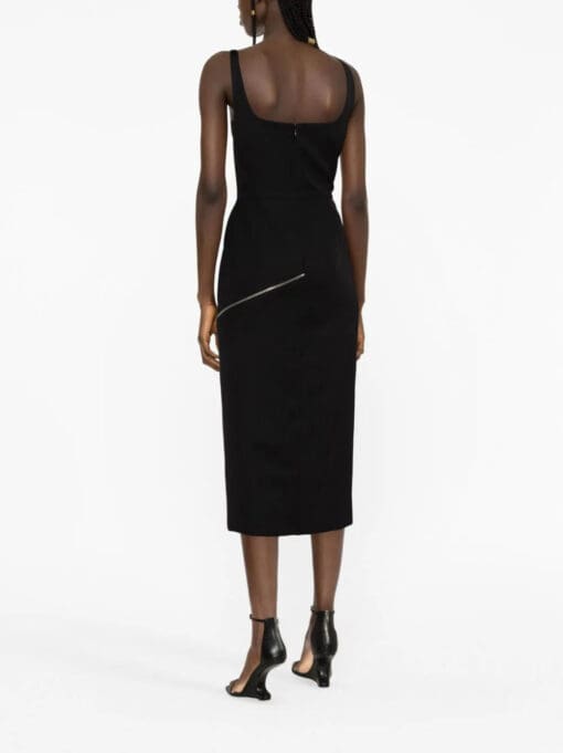 Alexander McQueen  zip-embellished midi dress - Image 3