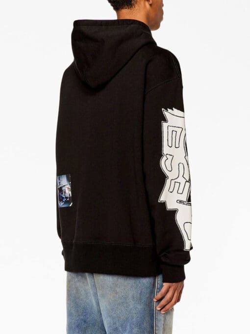 Diesel  graphic-print oversized hoodie - Image 4