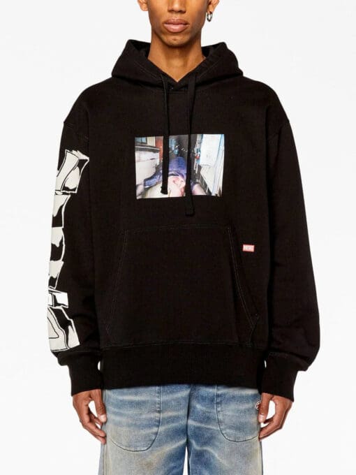 Diesel  graphic-print oversized hoodie - Image 3