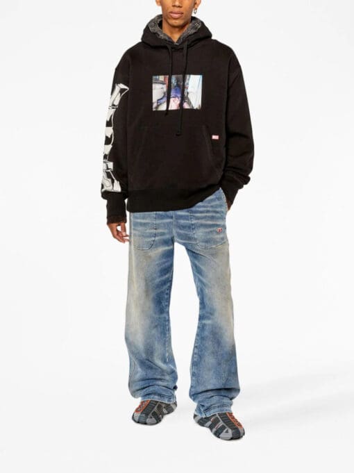 Diesel  graphic-print oversized hoodie - Image 2