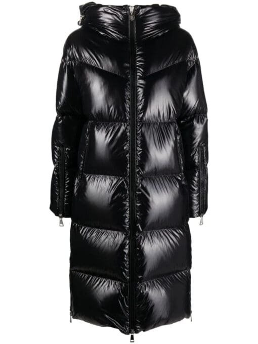 Moncler  long down hooded jacket