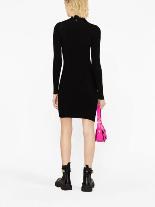 Versace  ribbed-knit slashed minidress - Image 4