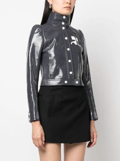 Courrèges  Iconic vinyl cropped jacket - Image 3