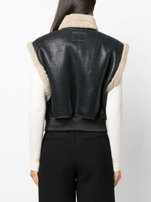 ISABEL MARANT  Aviel shearling-trim gilet - Image 4