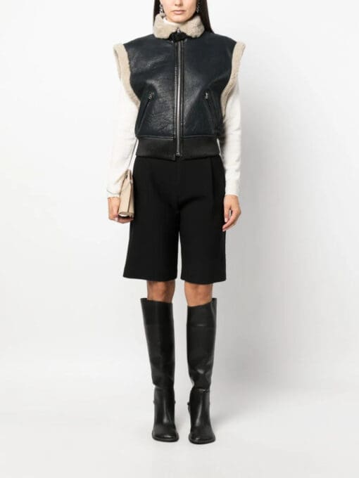 ISABEL MARANT  Aviel shearling-trim gilet - Image 2