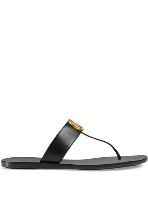 Gucci  Double G leather thong sandals