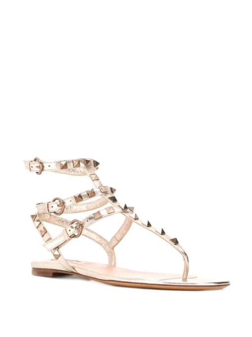 Valentino Garavani  Rockstud metallic-effect sandals - Image 2