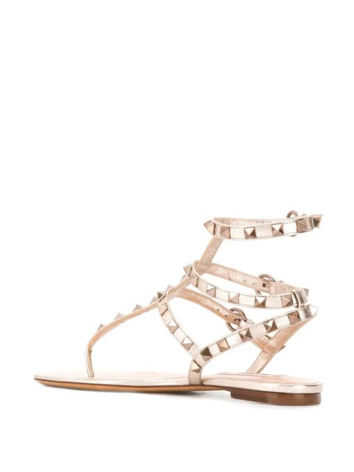 Valentino Garavani  Rockstud metallic-effect sandals - Image 3