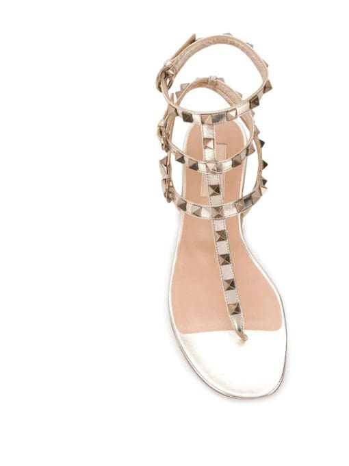 Valentino Garavani  Rockstud metallic-effect sandals - Image 4