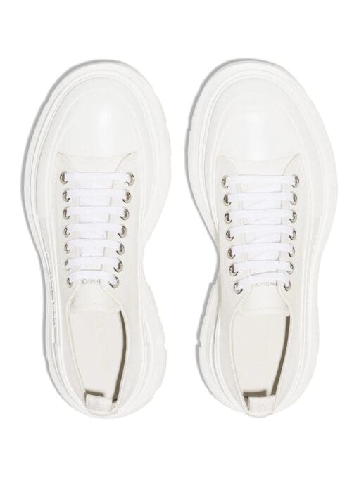 Alexander McQueen  round-toe cotton sneakers - Image 4