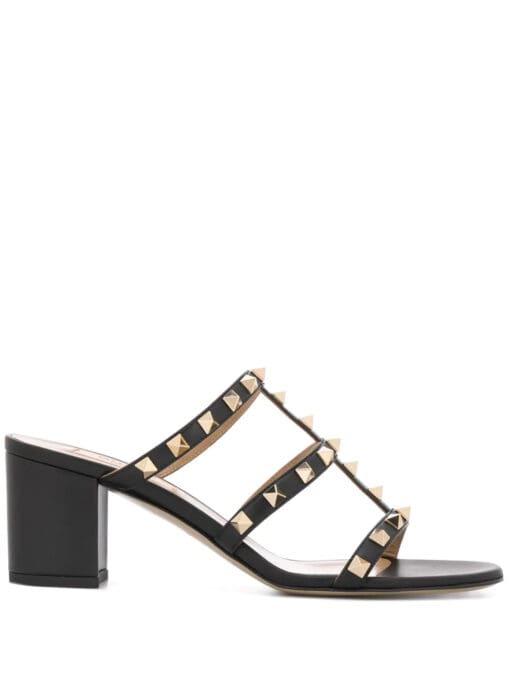 Valentino Garavani  Rockstud 60mm leather mule sandals