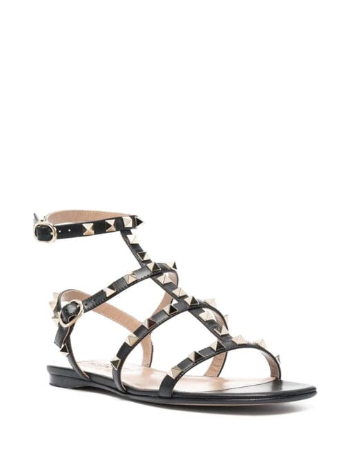 Valentino Garavani  Rockstud ankle-strap flat sandals - Image 2