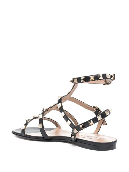 Valentino Garavani  Rockstud ankle-strap flat sandals - Image 3