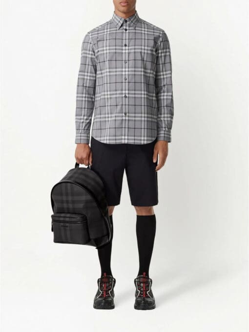 Burberry check pattern cotton shirt - Image 2