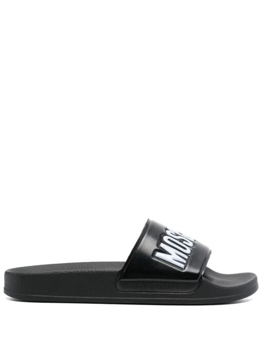 Moschino  embossed-logo flat sandals