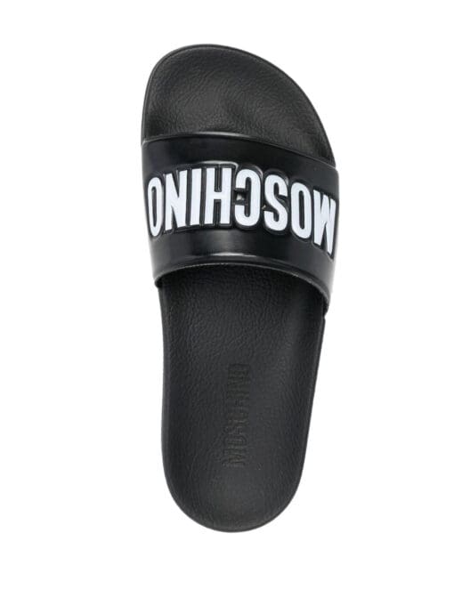 Moschino  embossed-logo flat sandals - Image 4