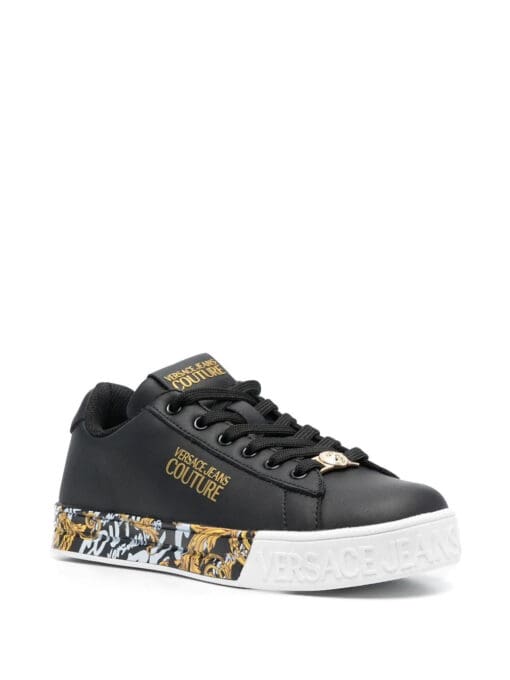 Versace Jeans Couture  logo-print leather sneakers - Image 2