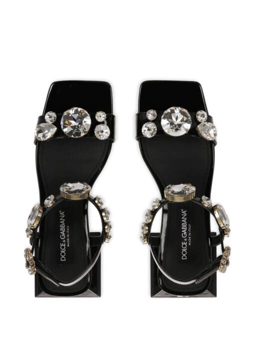 Dolce & Gabbana  crystal-embellished square-toe sandals - Image 4