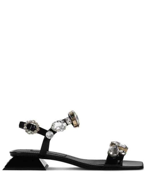 Dolce & Gabbana  crystal-embellished square-toe sandals