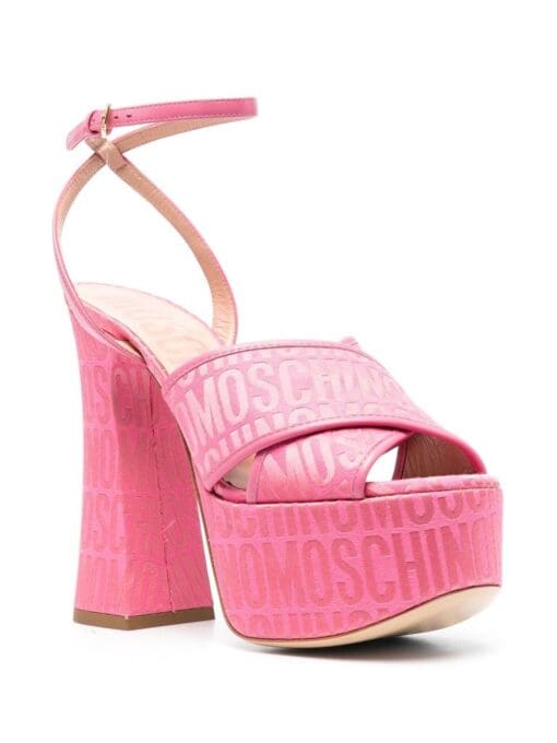 Moschino  145mm logo-print platform sandals - Image 2