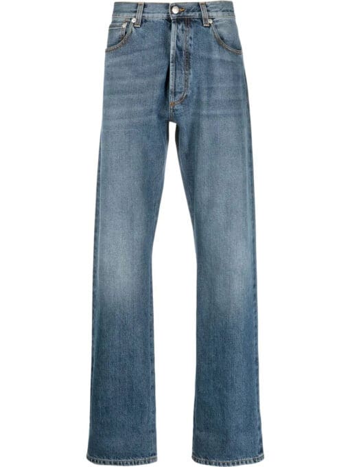 Alexander McQueen  turn-up cuff straight-leg jeans