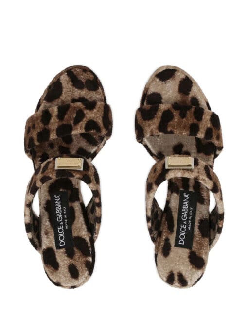 Dolce & Gabbana  KIM DOLCE&GABBANA leopard-print slip-on sandals - Image 4