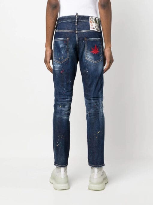 Dsquared2  paint-splatter slim-cut jeans - Image 4