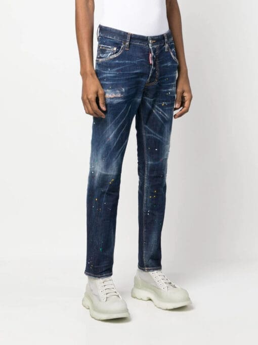 Dsquared2  paint-splatter slim-cut jeans - Image 3