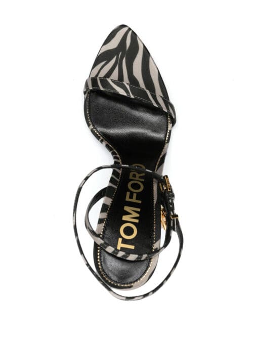 TOM FORD  125mm zebra-print sandals - Image 4