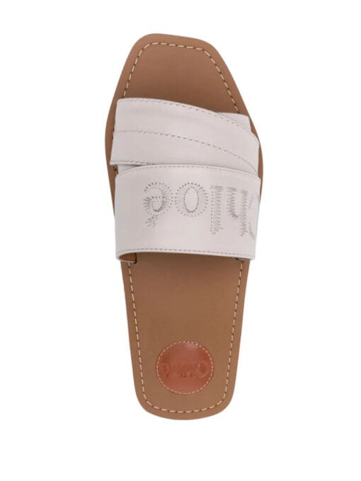 Chloé  logo-embroidered slides - Image 4