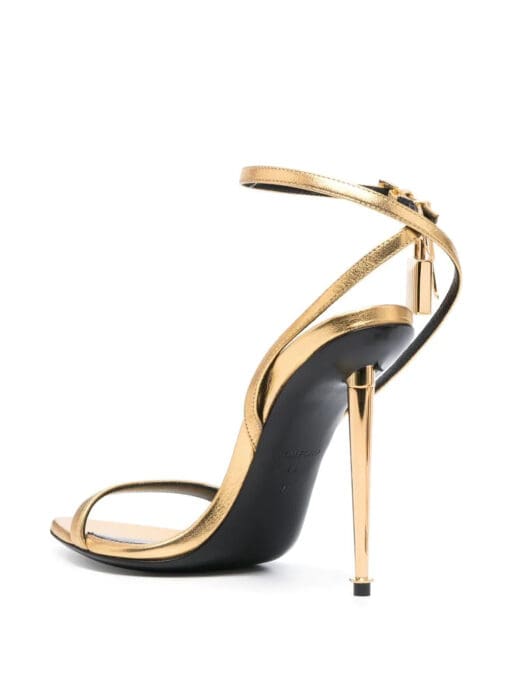 TOM FORD  Padlock 115mm metallic sandals - Image 3