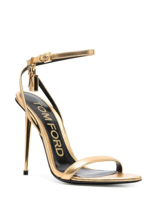 TOM FORD  Padlock 115mm metallic sandals - Image 2