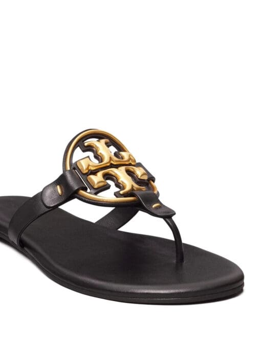 Tory Burch  logo-plaque leather sandals - Image 4