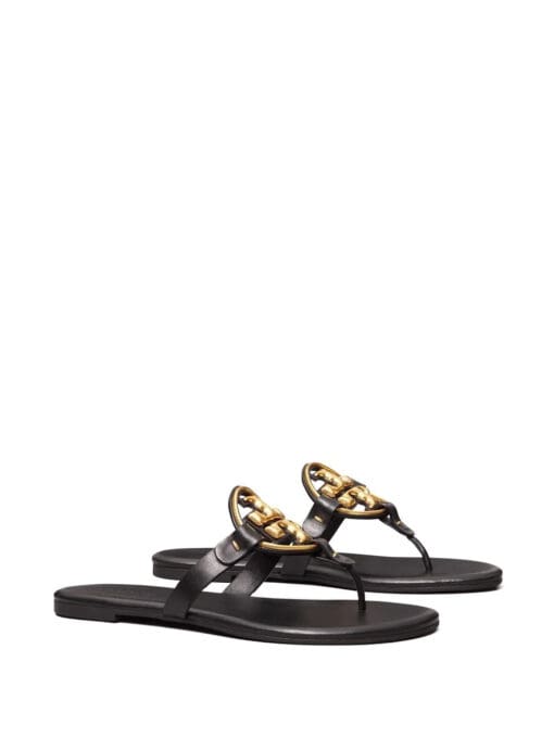 Tory Burch  logo-plaque leather sandals - Image 2