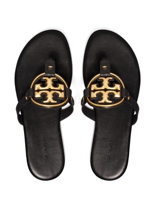 Tory Burch  logo-plaque leather sandals - Image 3