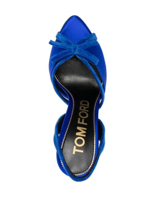 TOM FORD  bow-detail 124mm satin sandals - Image 4