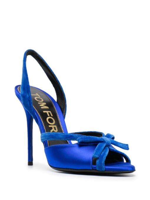 TOM FORD  bow-detail 124mm satin sandals - Image 2