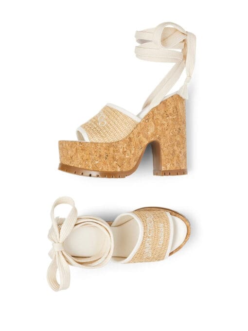 Jimmy Choo  Gal 130mm raffia platform sandals. - Image 4