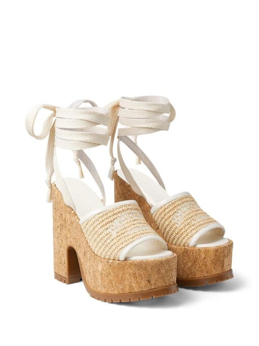 Jimmy Choo  Gal 130mm raffia platform sandals. - Image 2