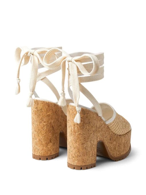 Jimmy Choo  Gal 130mm raffia platform sandals. - Image 3